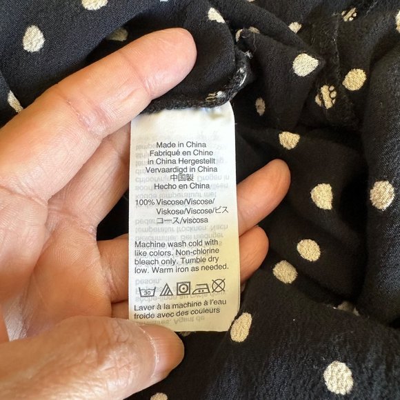 Madewell Polka Dot Ruffle Strap Tank Top Sz 4 - Picture 8 of 8